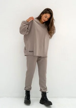 Lumi - Długa bluza oversize Taupe