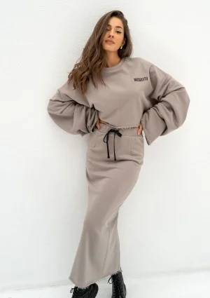 Shire - Taupe oversized sweatshirt