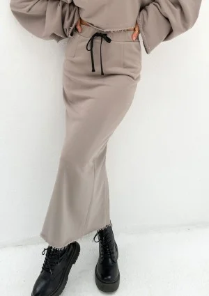 Shire - Taupe midi skirt