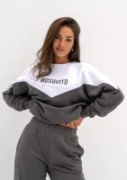 Zone - Dicolor dark stone grey sweatshirt