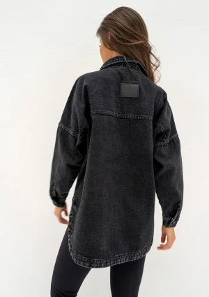 Sobe - Black oversize denim shirt