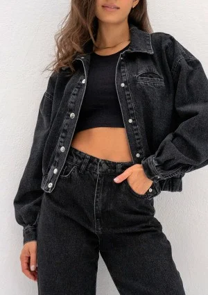 Sari - Black short denim jacket