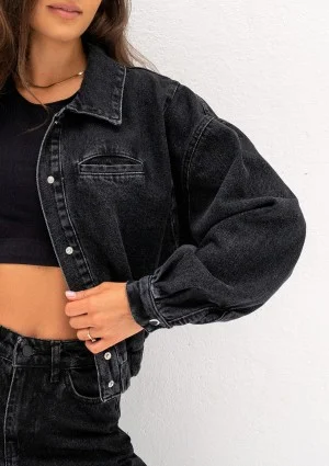 Sari - Black short denim jacket