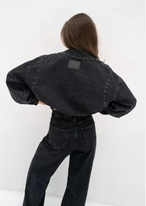 Sari - Black short denim jacket