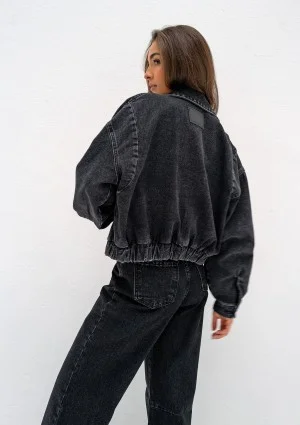 Sari - Black short denim jacket