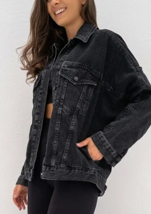 Mavi - Black oversize denim jacket