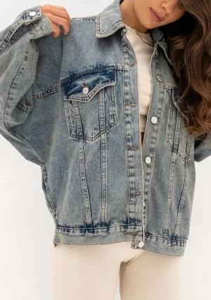 Mavi - Faded blue oversize denim jacket