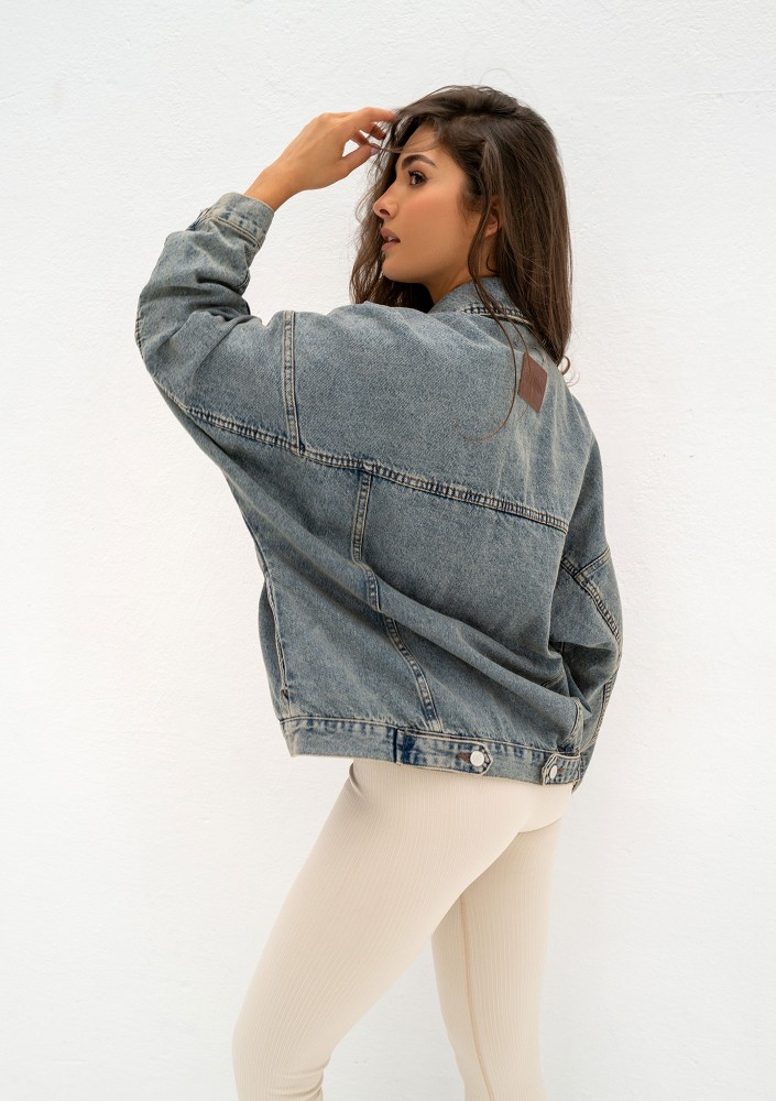 Mavi - Faded blue oversize denim jacket