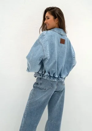 Sari - Light blue short denim jacket