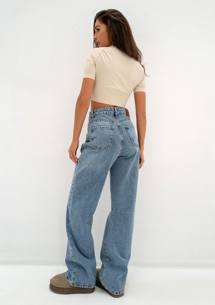 Rock - Light blue wide jeans