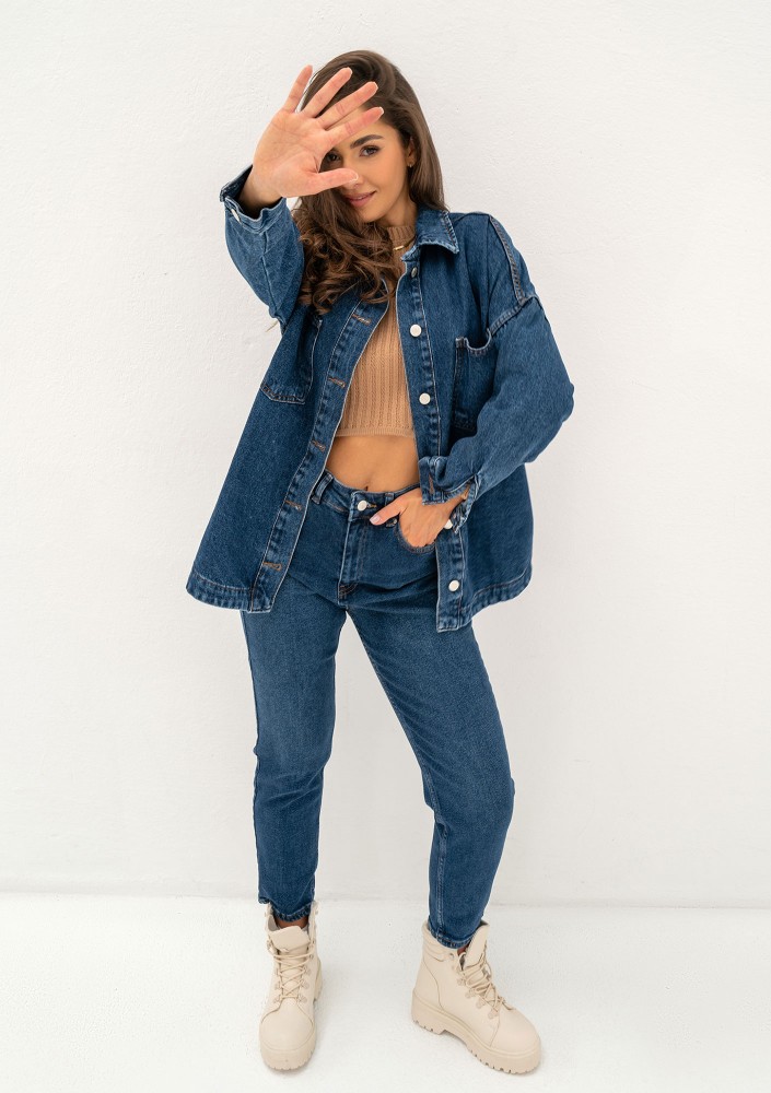 Sobe - Koszula jeansowa oversize Navy
