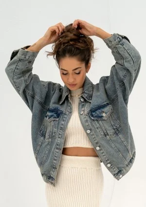 Mavi - Faded blue oversize denim jacket