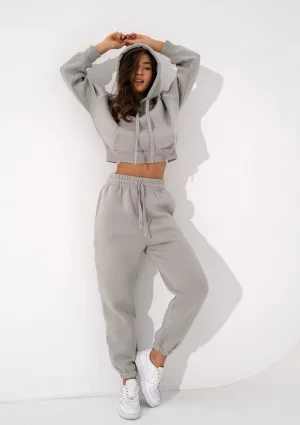 Calm - Gray sweatpants with strings