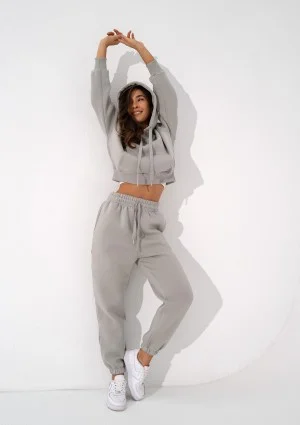 Calm - Gray sweatpants with strings