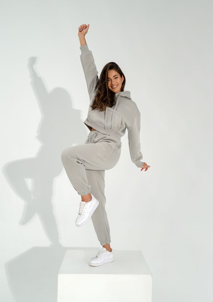 Calm - Gray sweatpants with strings