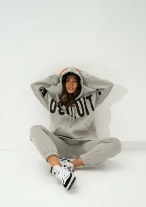 Champ - Gray oversize hoodie with strings