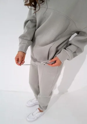 Boosh - Bluza oversize z kapturem i troczkiem Gray