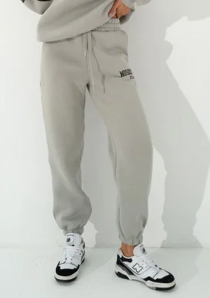 Duve - Gray sweatpants with est 2009 logo