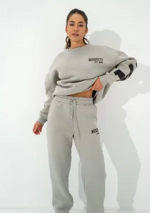 Duve - Gray sweatpants with est 2009 logo