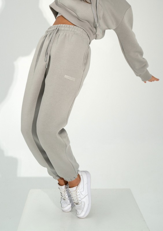 Calm - Gray sweatpants with strings