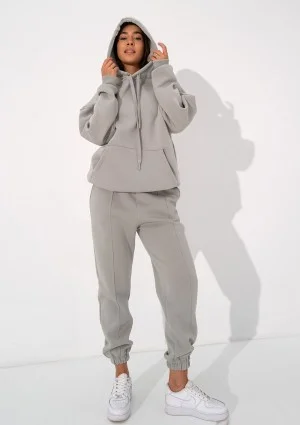 Easy - Gray hoodie with strings