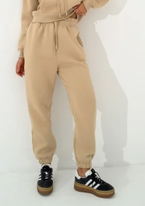 Calm - Beige sweatpants with strings