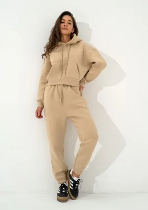 Calm - Beige sweatpants with strings