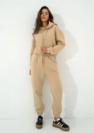 Calm - Beige sweatpants with strings