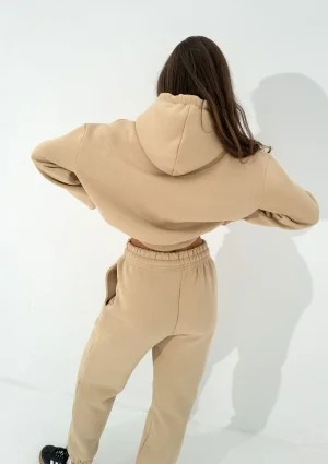 Calm - Beige sweatpants with strings