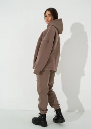 Boosh - Coffee brown oversize hoodie