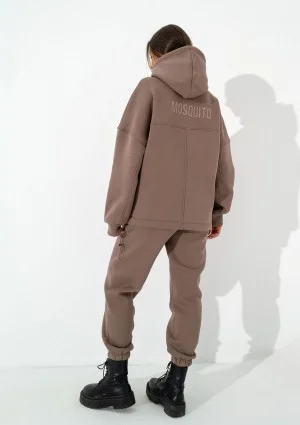 Boosh - Coffee brown oversize hoodie