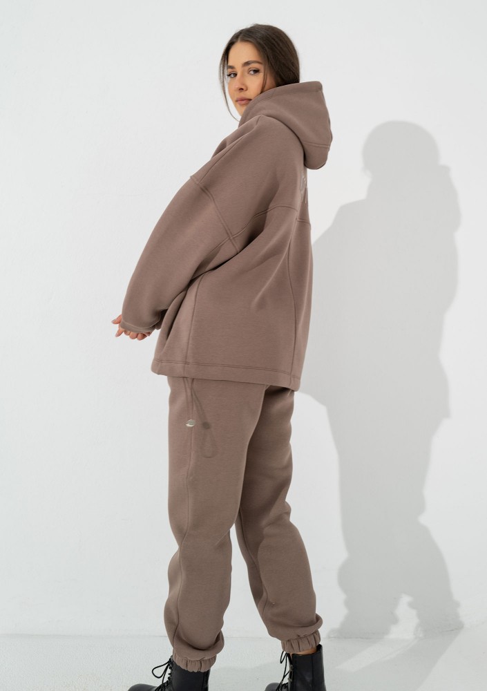 Boosh - Coffee brown oversize hoodie
