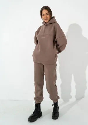 Boosh - Coffee brown oversize hoodie