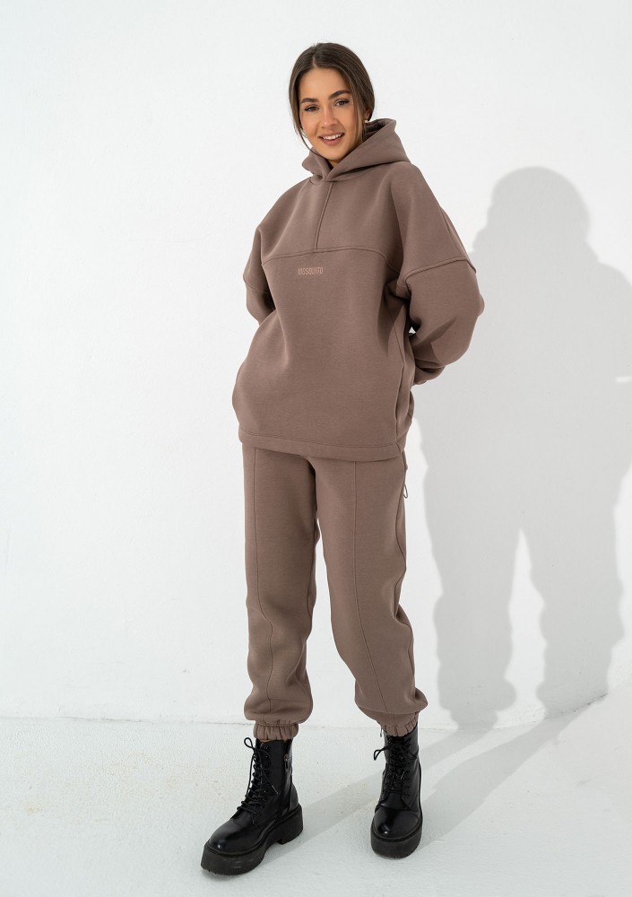 Boosh - Coffee brown oversize hoodie