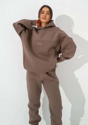 Boosh - Coffee brown oversize hoodie