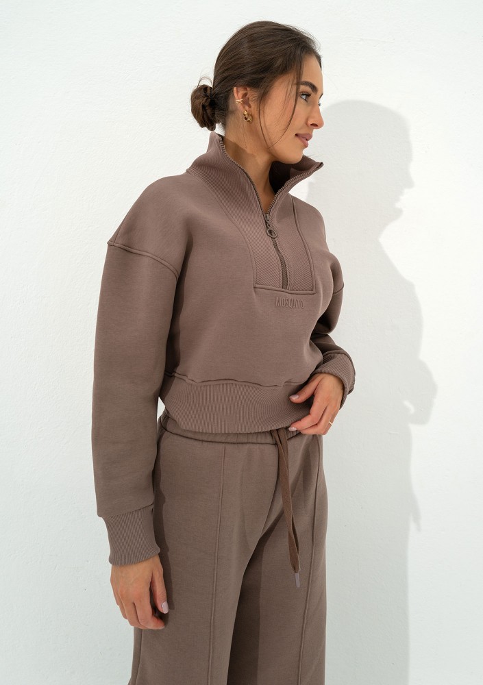 Malle - Coffee brown sweatshirt