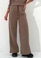 Malle - Coffee brown wide sweatpants with strings