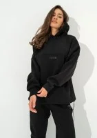 Boosh - Bluza oversize z kapturem i troczkiem Black