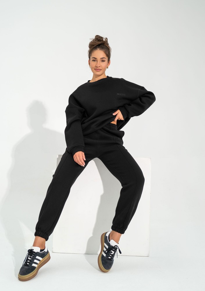 Easy - Czarna bluza damska dresowa