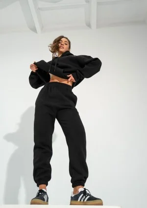 Easy - Black sweatpants with strings