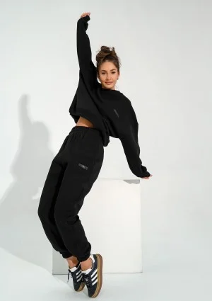 Easy - Black sweatpants with strings