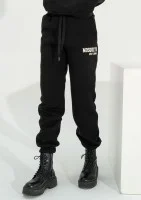 Duve - Black sweatpants with est 2009 logo