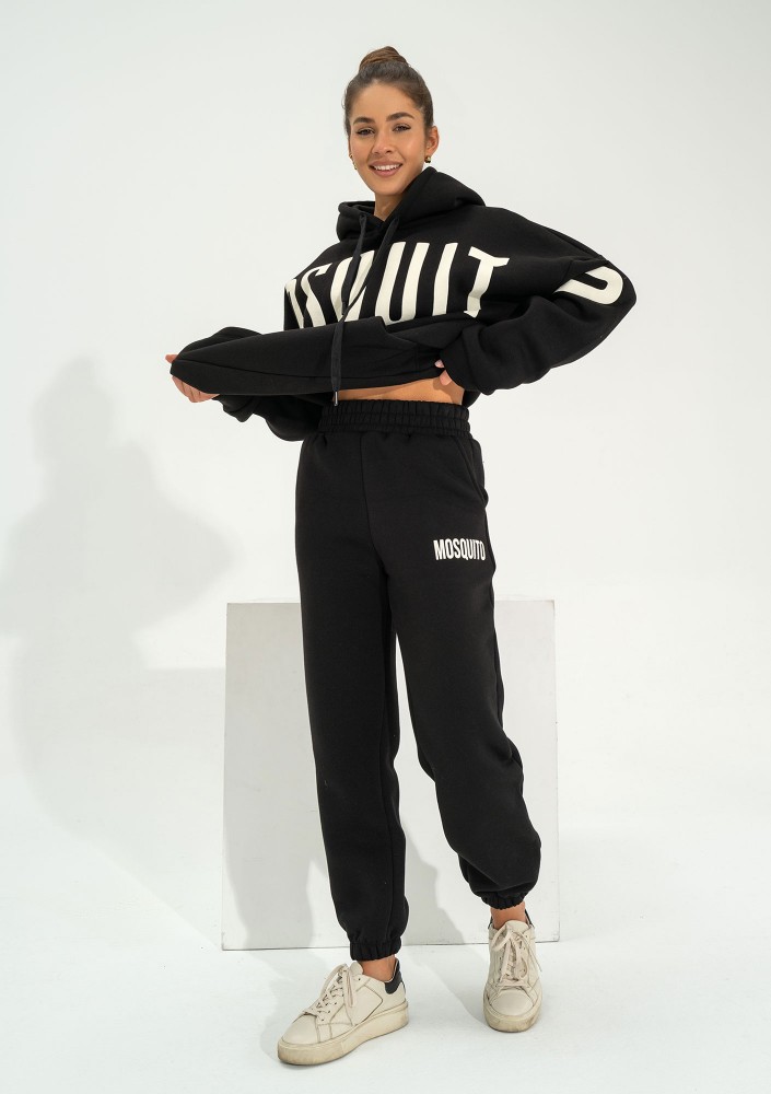 Champ - Black oversize hoodie with strings