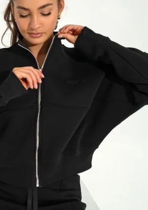 Bailee - Black zipped sweatshirt