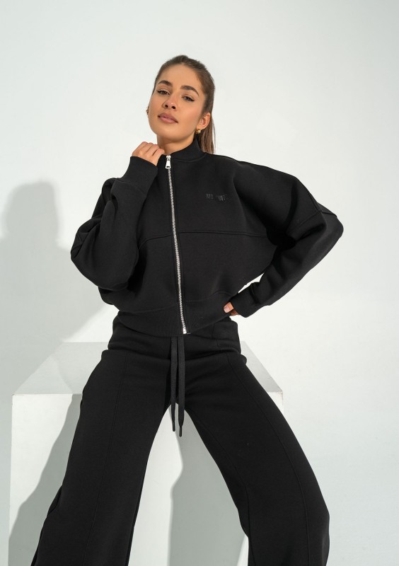 Bailee - Krótka bluza rozpinana Black