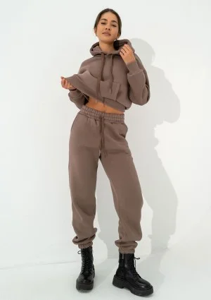 Glee - Coffee brown sweatpants with strings