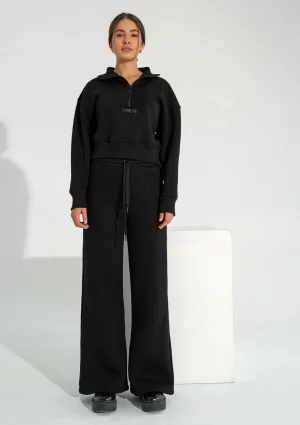 Malle - Black wide sweatpants with strings