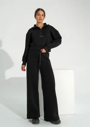 Malle - Black wide sweatpants with strings