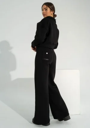 Malle - Black wide sweatpants with strings