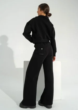 Malle - Black wide sweatpants with strings